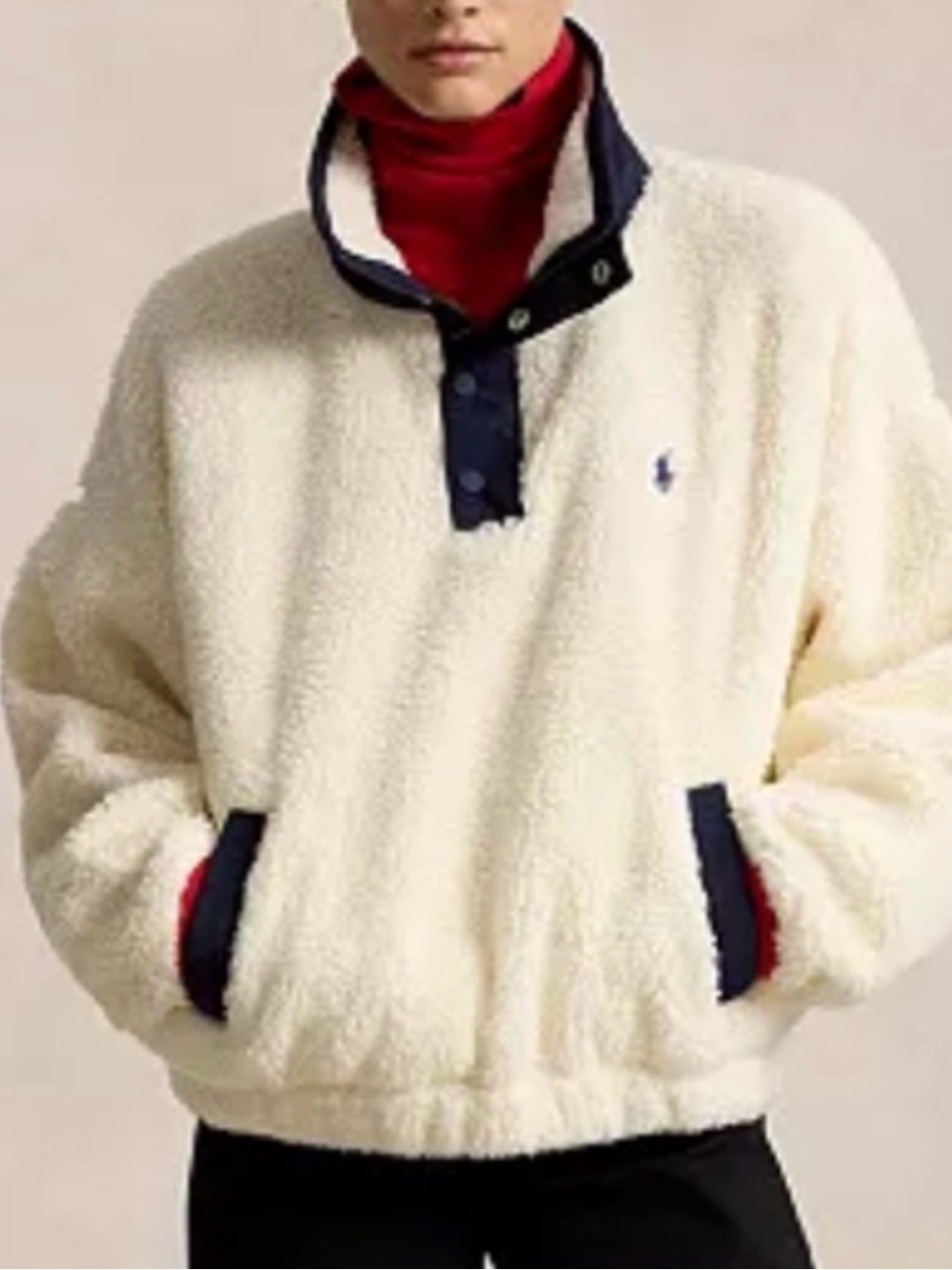 NEW Viral Polo Bear High-Pile Fleece Size Large Funnel neck NWT 2026